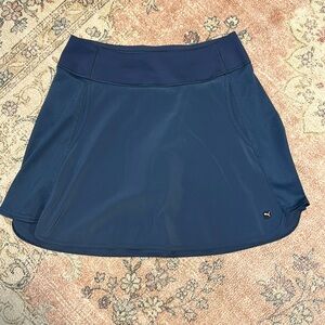 Puma Blue Pull On Mesh Side Golf Skort Sz M